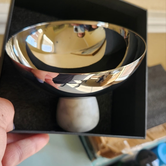 NIB - ANNA NY Coluna Small Silver Nut Bowl - Picture 2 of 8